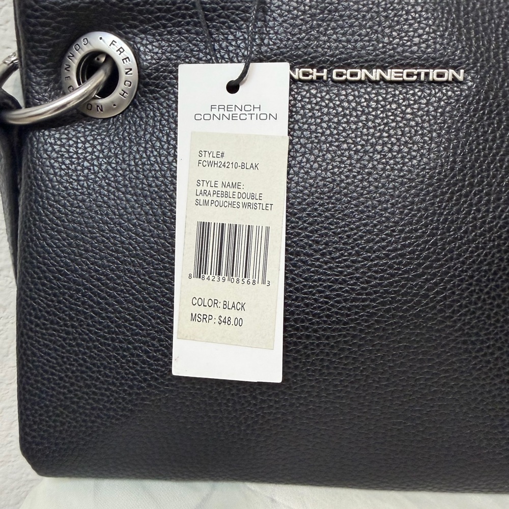 NWT French Connection Textured Black Crossbody Bag - Picture 4 of 5